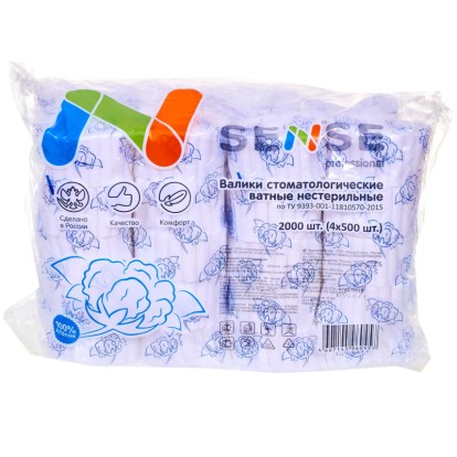 Ватные валики (2000шт), SENSE / Россия